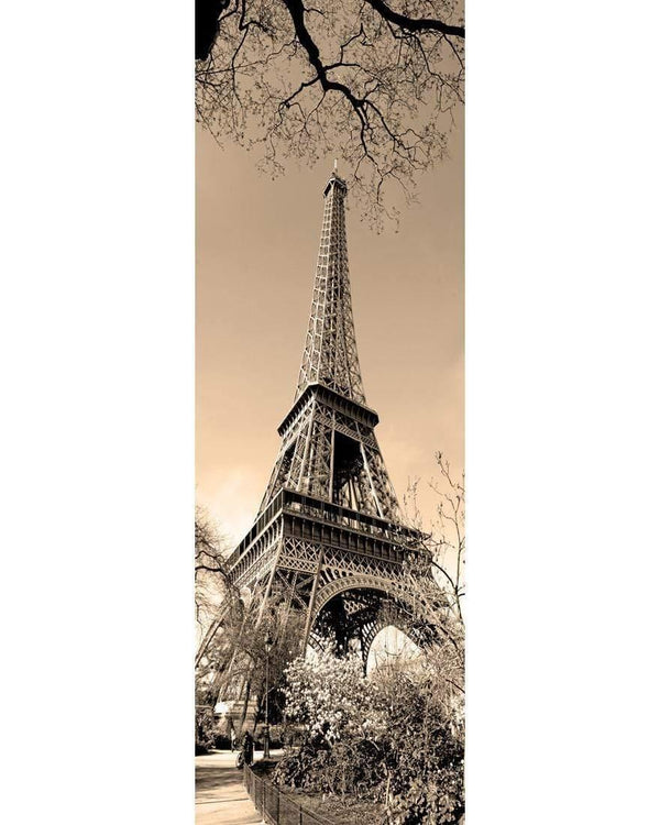 Old Time Eiffel Tower Sepia (Long) Wall Art