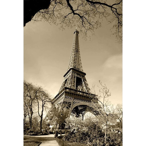 Old Time Eiffel Tower Sepia Wall Art