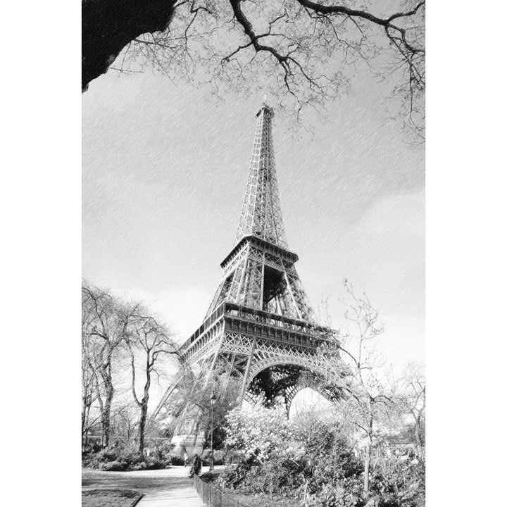 Old Time Eiffel Tower Sketch Wall Art