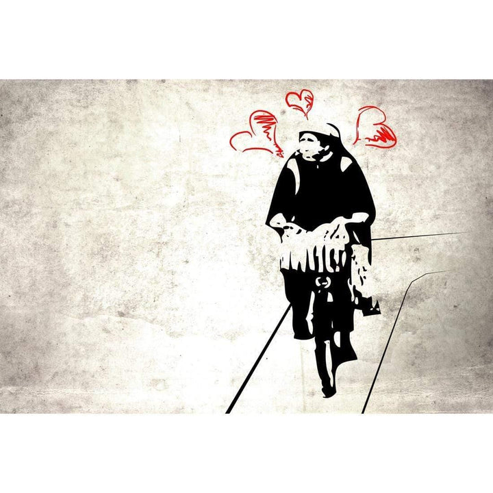 Grunge Cyclist Wall Art