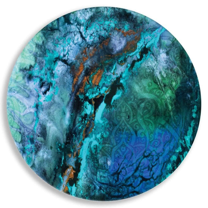 Light Globe Blue Circle Acrylic Glass Wall Art
