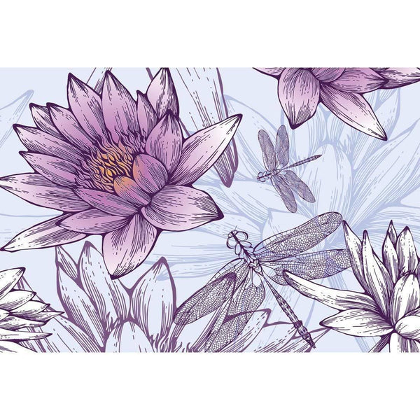 Lilies and Dragonflies Wall Art