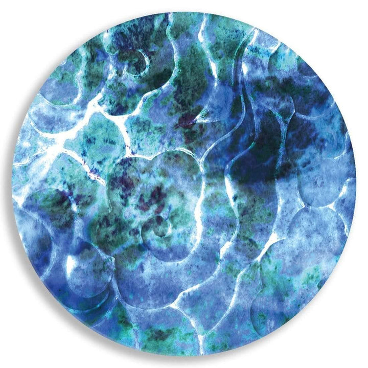 Brenee Vivid Blue Circle Acrylic Glass Wall Art