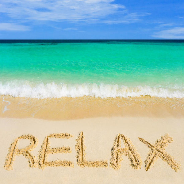 Relax on Beach (Square) Wall Art