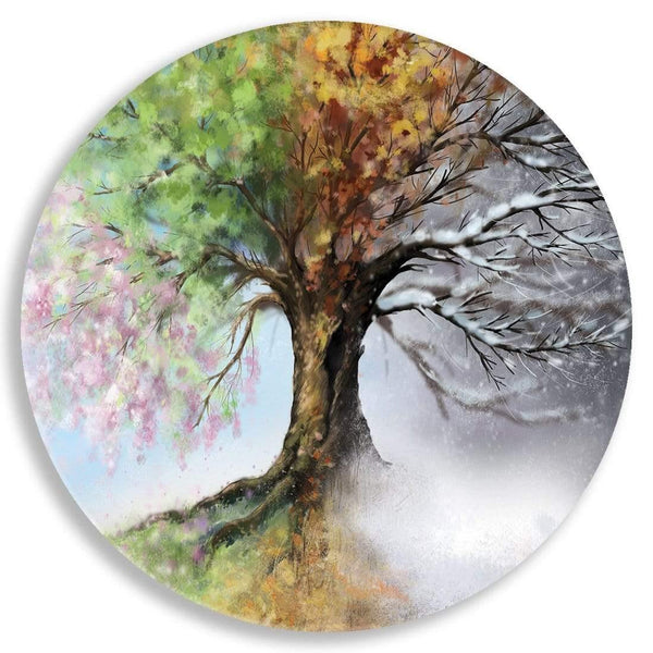 Mystical Tree Circle Acrylic Glass Wall Art
