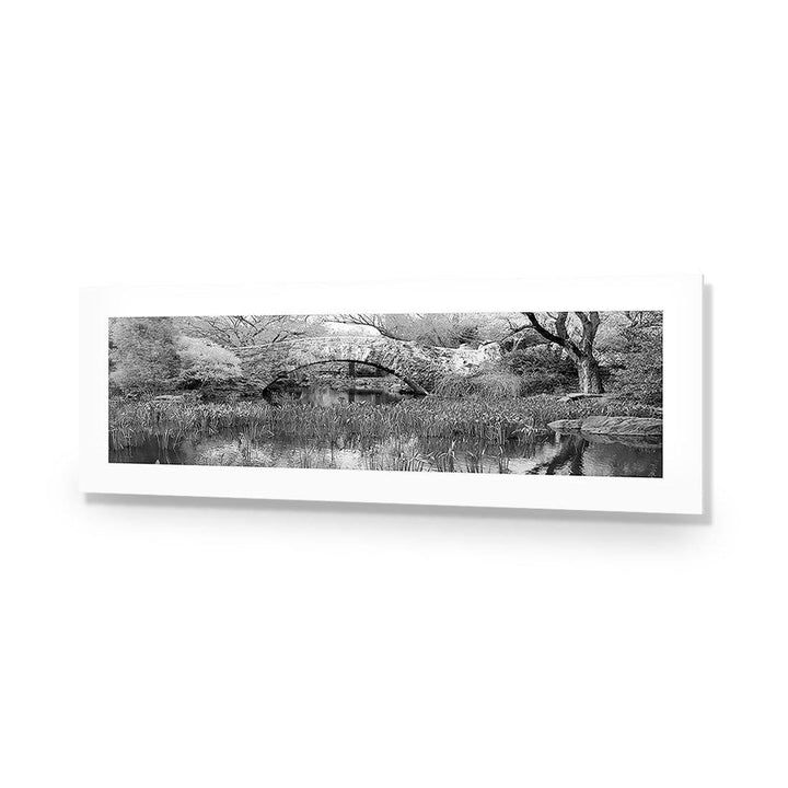 Stone Bridge in Central Park, Black and White (long) Wall Art