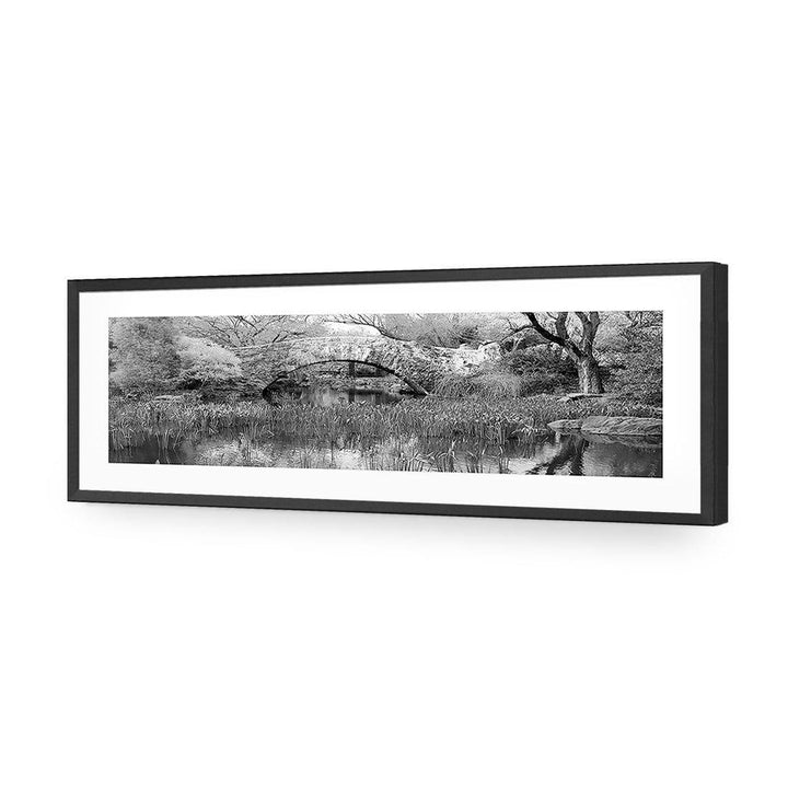 Stone Bridge in Central Park, Black and White (long) Wall Art