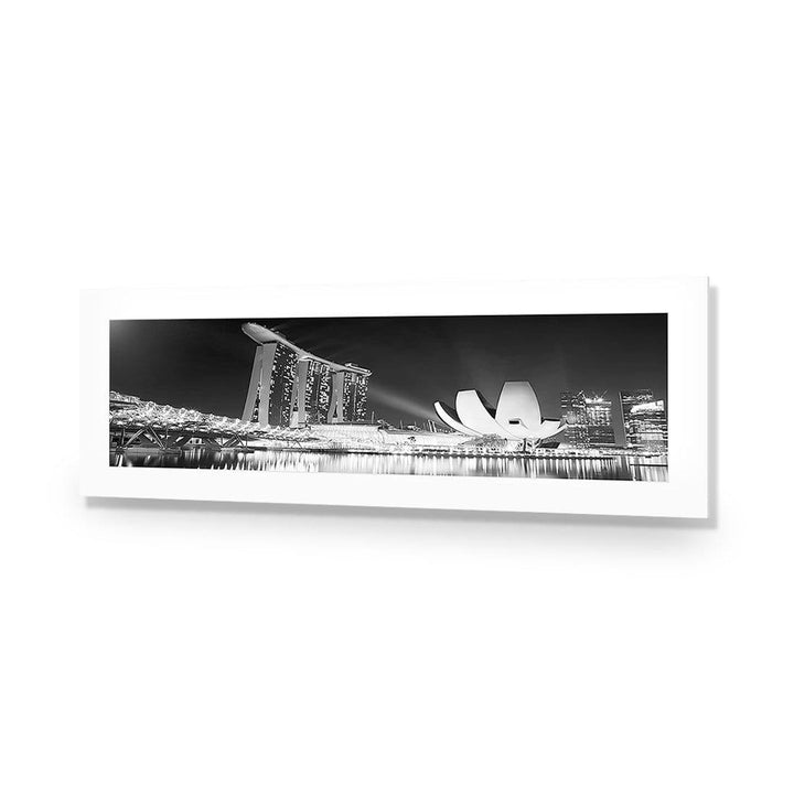 Double Helix Bridge Singapore, Black and White (long) Wall Art