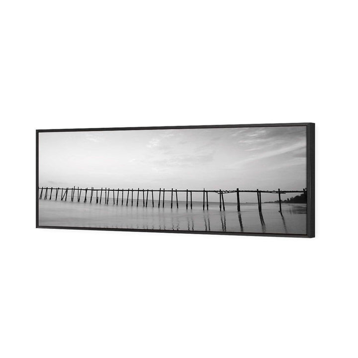 Wooden Bridge Distant, Black and White (long) Wall Art