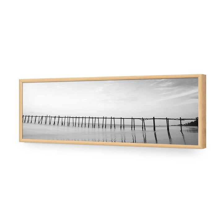 Wooden Bridge Distant, Black and White (long) Wall Art