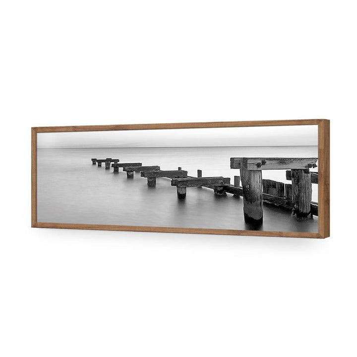 Old Bay Jetty, Black and White (long) Wall Art