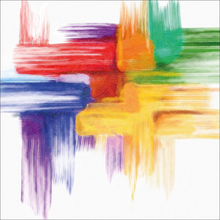 Rainbow Tetris, Original (square) Wall Art