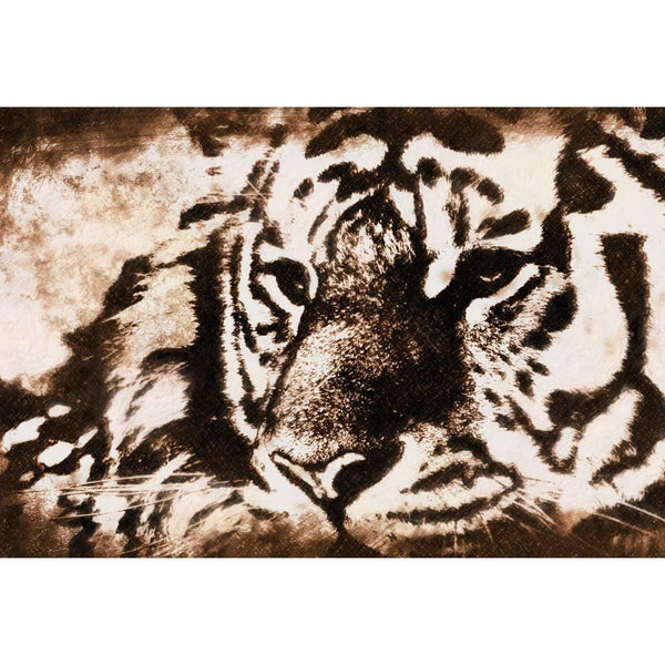 Abstract Tiger, Sepia Wall Art