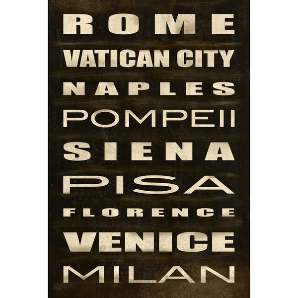 Italy Bus Scroll, Antique, Rectangle Wall Art