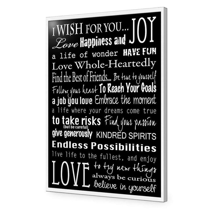 I Wish For You, Black and White, (Rectangle) Wall Art