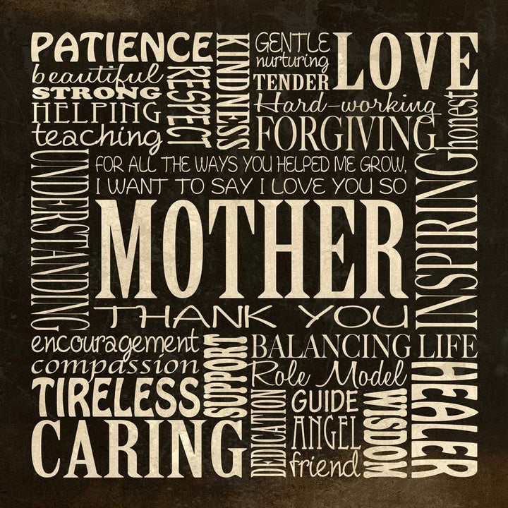 Mother Words, Antique (Square) Wall Art