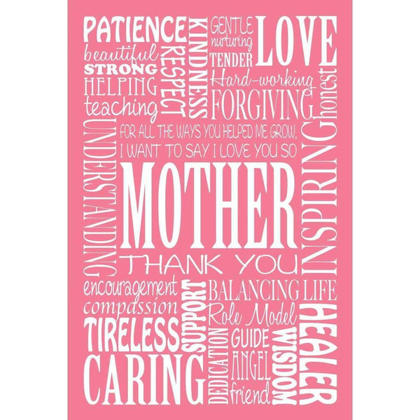 Mother Words, Pink (Rectangle) Wall Art
