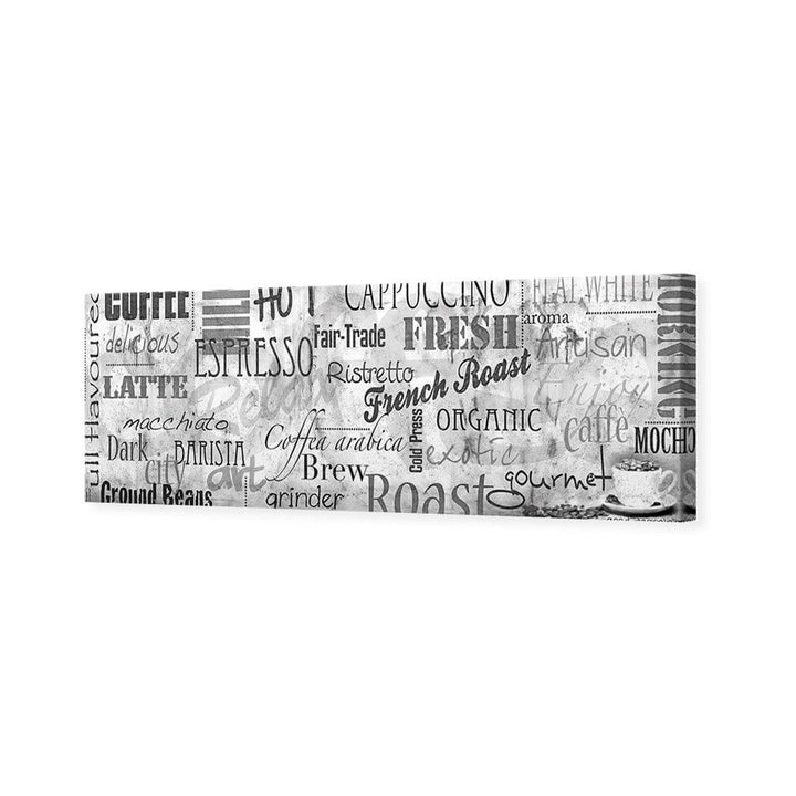 Coffee Montage, Black and White (Long) Wall Art