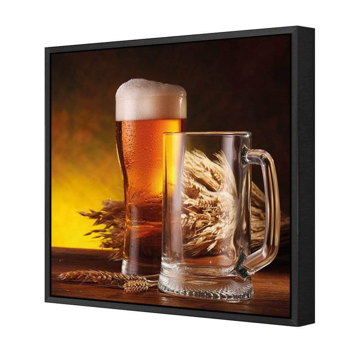 Beer with Glass (square) Wall Art