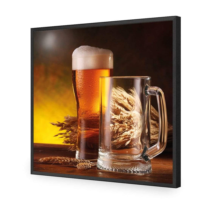 Beer with Glass (square) Wall Art