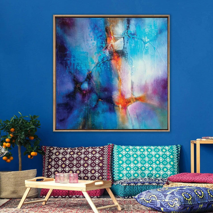 Turquoise and Magenta Splash by Annette Schmucker Wall Art