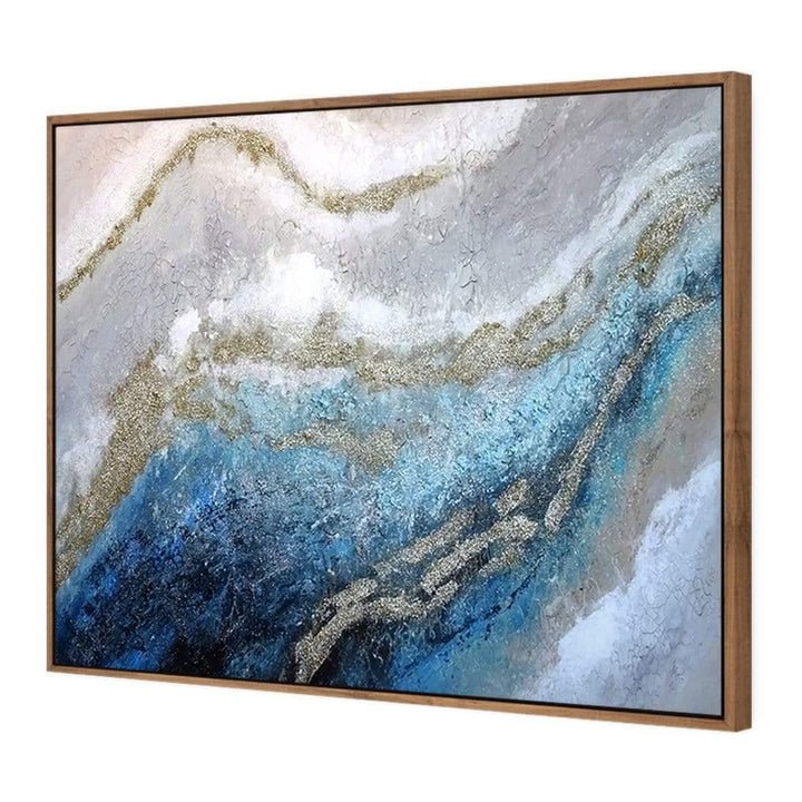 River Wash Acrylic Hand Painted Canvas - 125x100 cm Wall Art