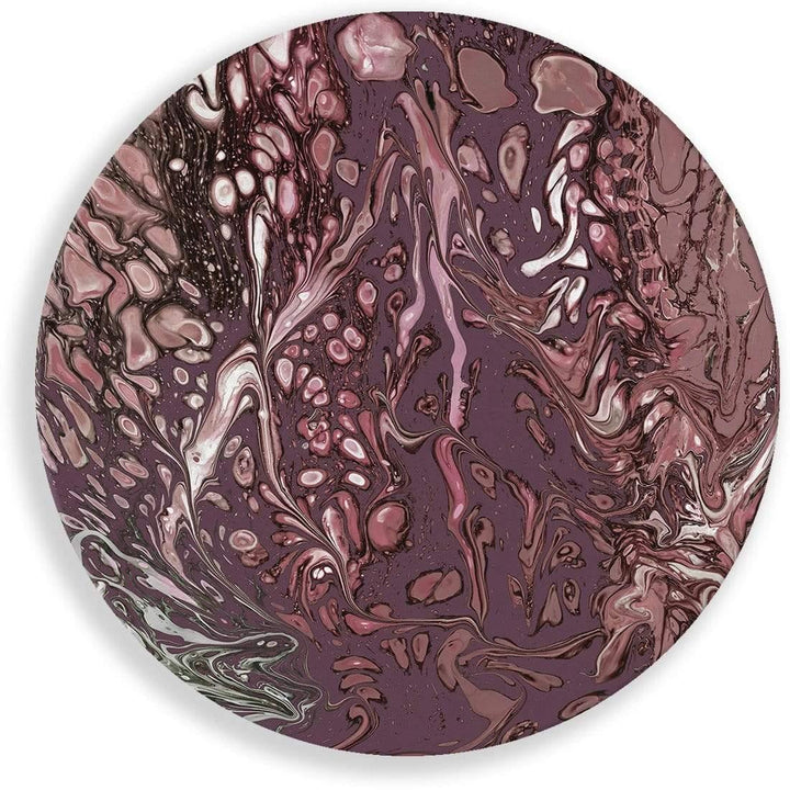 Mulberry Abstract Circle Acrylic Glass Wall Art
