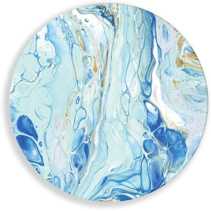 Trepidation of the Ocean Abstract Circle Acrylic Glass Wall Art