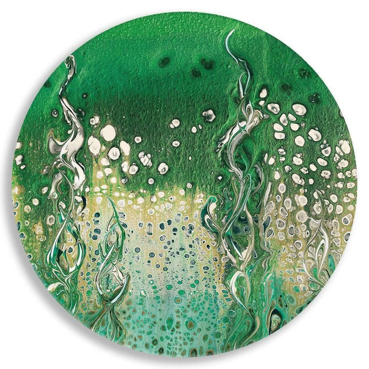 Firefly Forest Abstract Circle Acrylic Glass Wall Art