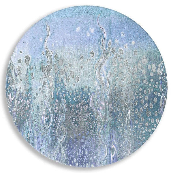 Frost on a Window Abstract Circle Acrylic Glass Wall Art