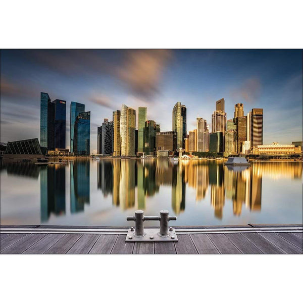 Golden Morning in Singapore By Zexsen Xie Wall Art